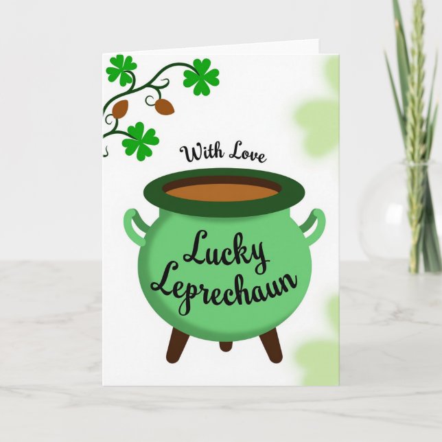 Lucky Leprechaun Kraft Paper Look Card (Front)