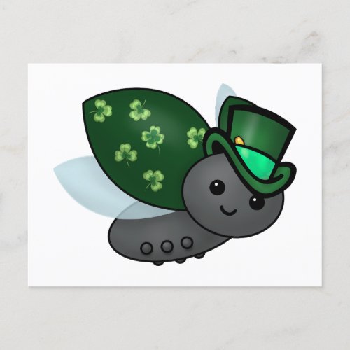 Lucky Leprechaun Ladybug Postcard