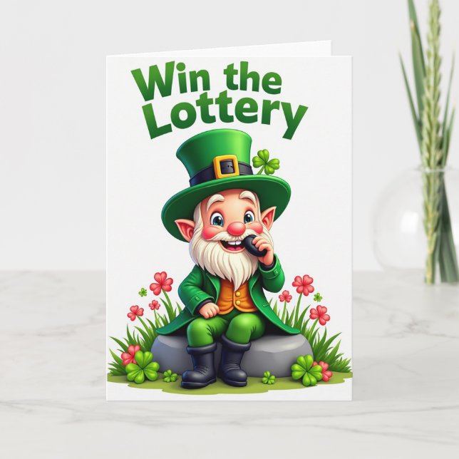 Lucky Leprechaun Lottery Win Card (Front)