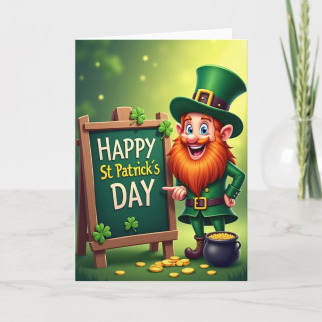 Lucky Leprechaun Pattern Card (Front)