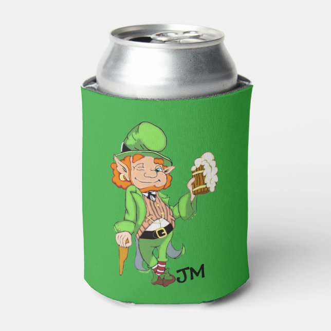 Lucky Leprechaun Personalize Can Cooler (Can Front)