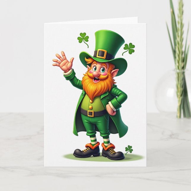 Lucky Leprechaun Portrait Card (Front)