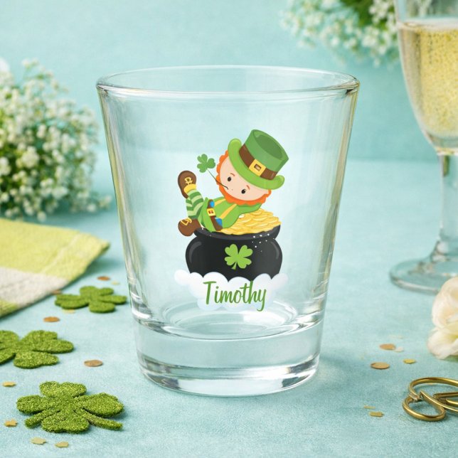 Lucky Leprechaun Pot of Gold  Shot Glass (Creator Uploaded)