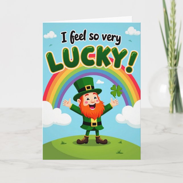 Lucky Leprechaun Smile Card (Front)
