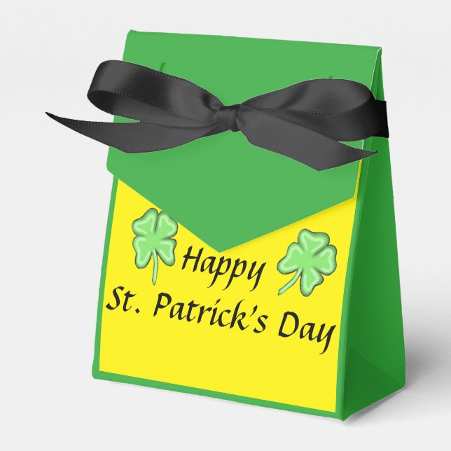Lucky Leprechaun Tent Gift Bag Favor Boxes (Front Side)