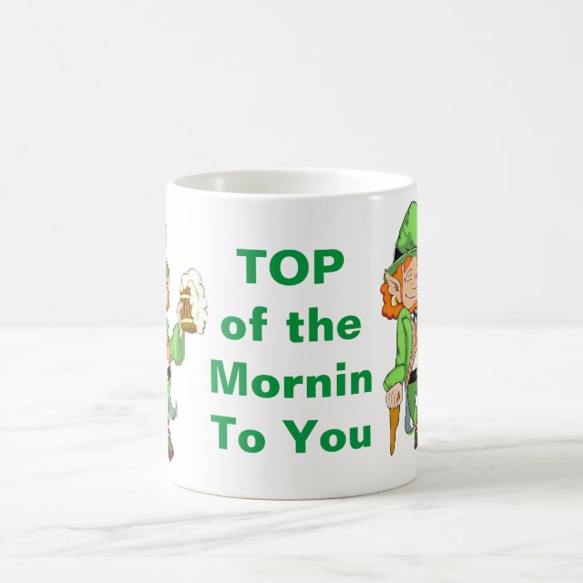 Lucky Leprechaun Top of the Mornin Coffee Mug (Center)