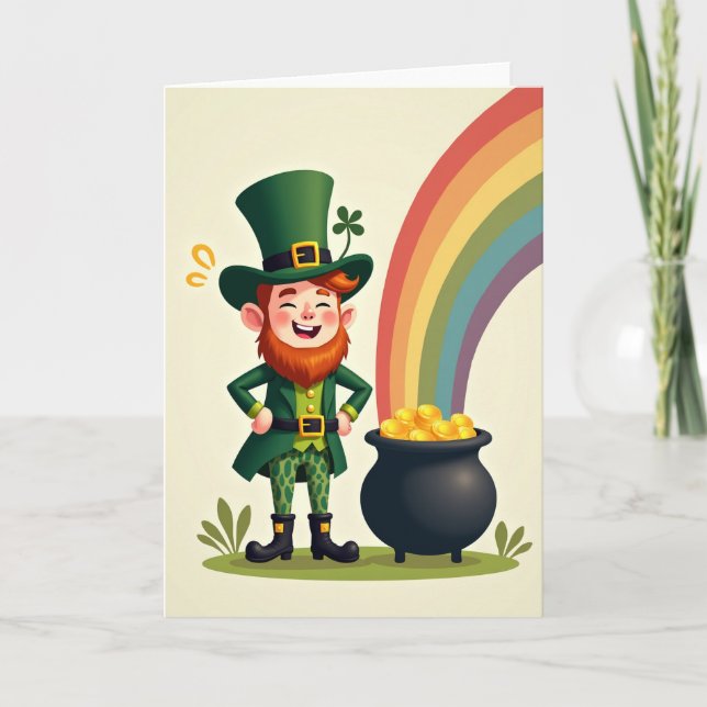 Lucky Leprechaun Treasure Find Card (Front)