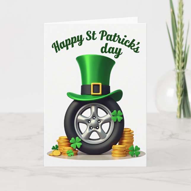 Lucky Leprechaun Wheels Card (Front)