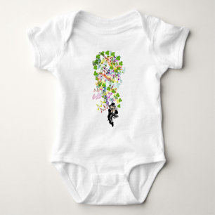 Lucky Leprechaun With Shamrocks Baby Bodysuit