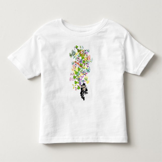 Lucky Leprechaun With Shamrocks Toddler T-shirt (Front)