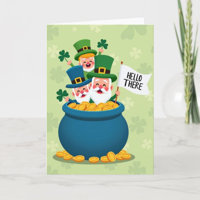 Lucky Leprechauns Hello There Card (Front)
