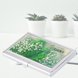 Lucky Lily of the Valley Business Card Case
