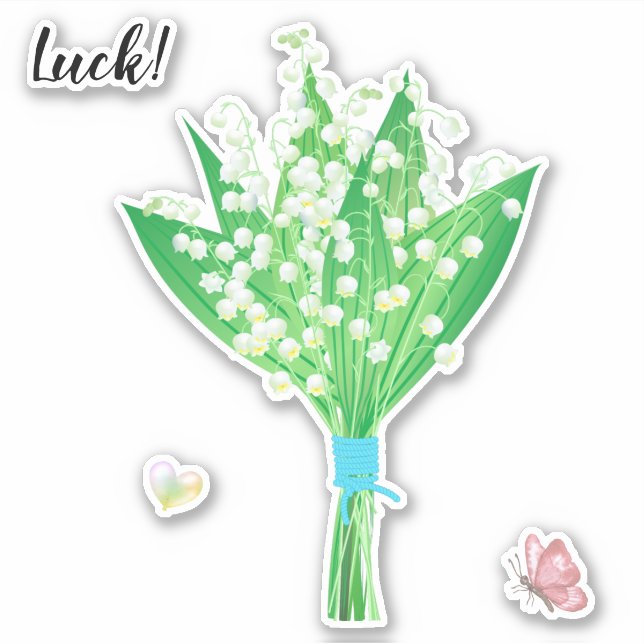 Lucky Lily of the Valley Sticker (Front)