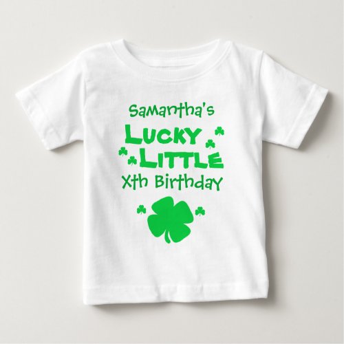 Lucky Little Birthday Baby T_Shirt