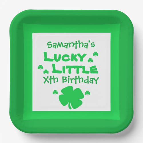 Lucky Little Birthday Paper Plate