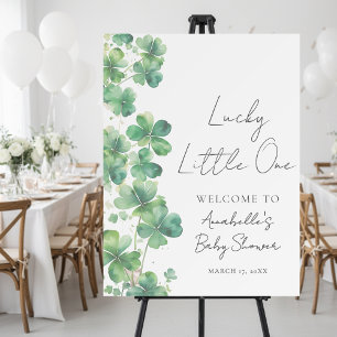 Lucky Little One Baby Shower Welcome Sign
