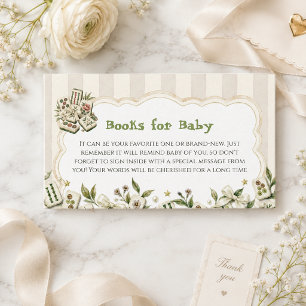 Lucky Little Player Mahjong Books For Baby Shower Enclosure Card