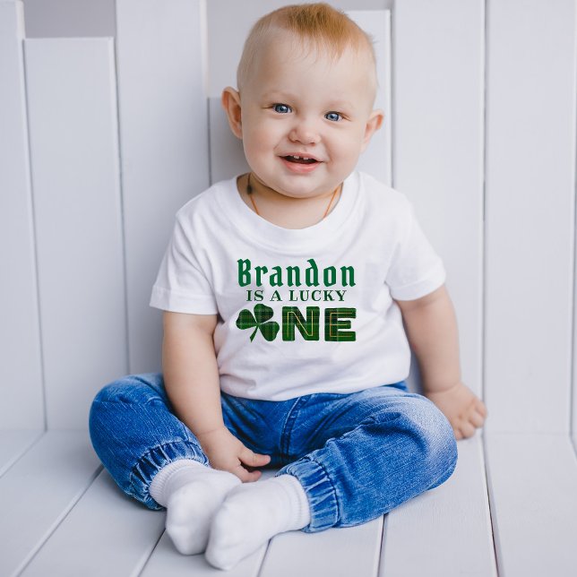 Lucky Little Shamrock 1st Birthday Baby T-Shirt (Creator Uploaded)