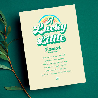 Lucky Little Shamrock Baby Shower Invitation