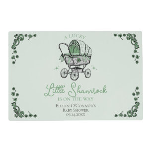 Lucky Little Shamrock Baby Shower Placemat