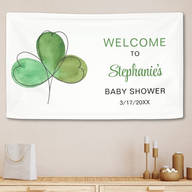 Lucky Little Shamrock Baby Shower Welcome Banner (Creator Uploaded)
