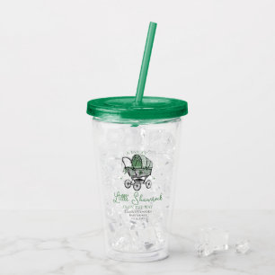 Lucky Little Shamrock St Patricks Baby Shower Acrylic Tumbler