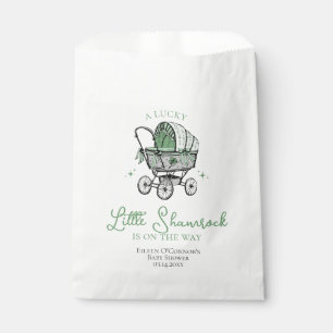 Lucky Little Shamrock St Patricks Baby Shower Favor Bag