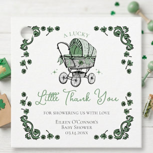 Lucky Little Shamrock St Patricks Baby Shower Favor Tags
