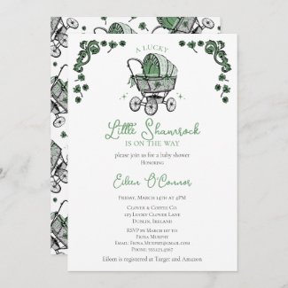 Lucky Little Shamrock St Patricks Baby Shower