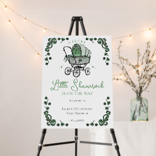 Lucky Little Shamrock St Patricks Day Welcome Sign