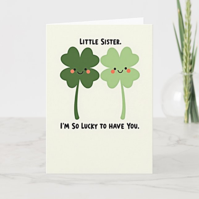 Lucky Little Sister Card (Front)