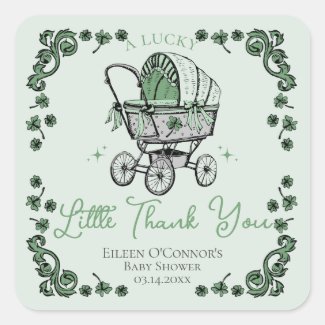 Lucky Little Thank You St Patricks Day Baby Shower