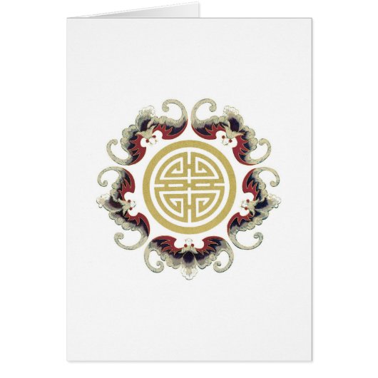 Lucky Longevity Chinese Charm Cards (Front)