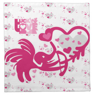 LUCKY LOVE ELEPHANT CUPID ELEPHANT BY MASANSER CLOTH NAPKIN