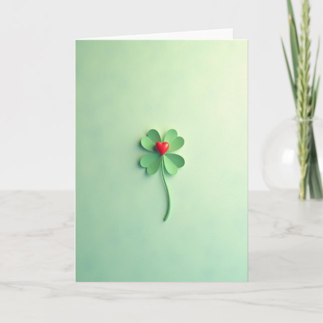 Lucky Love Faux Gold Foil Card (Front)