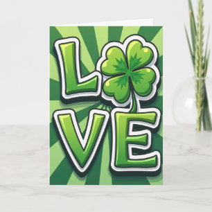 Lucky Love Green Design Card