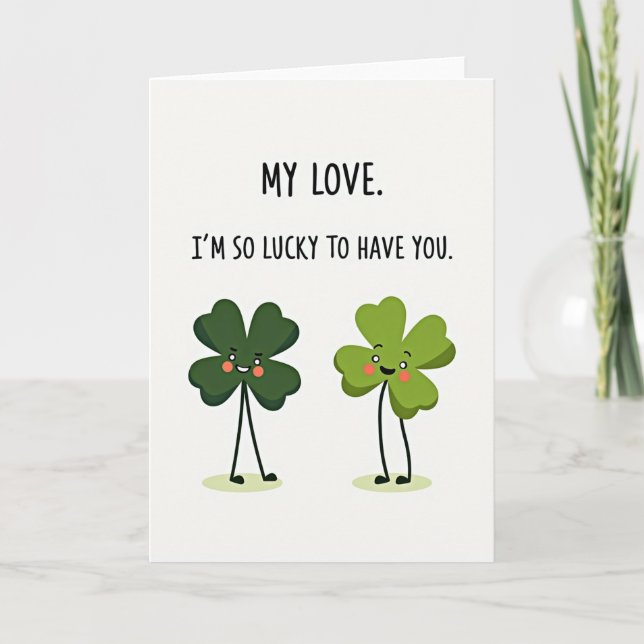 Lucky Love Greeting Card (Front)