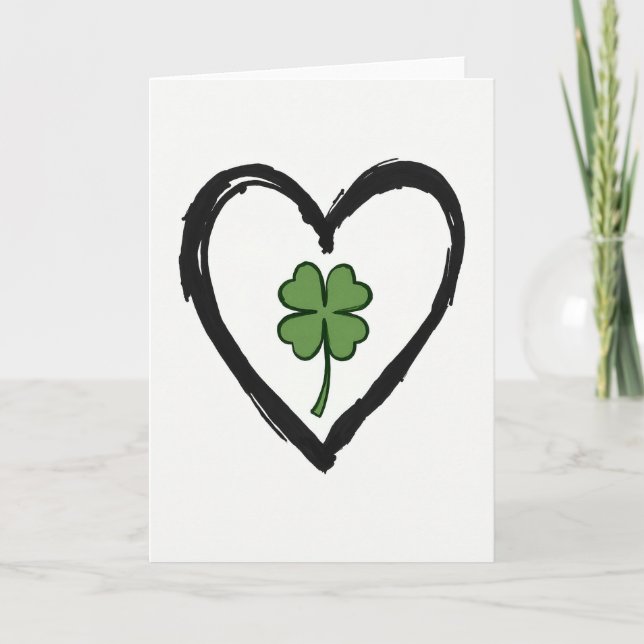 Lucky Love Handmade Art Card (Front)