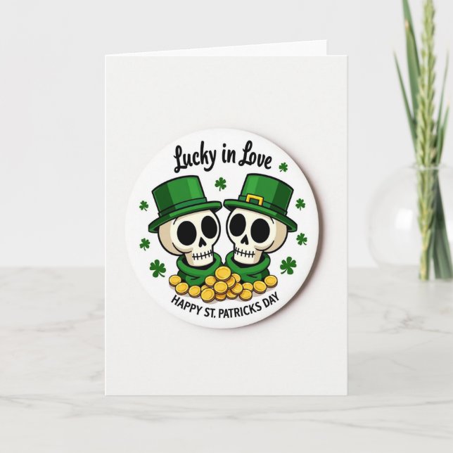 Lucky Love St Patricks Day Card (Front)