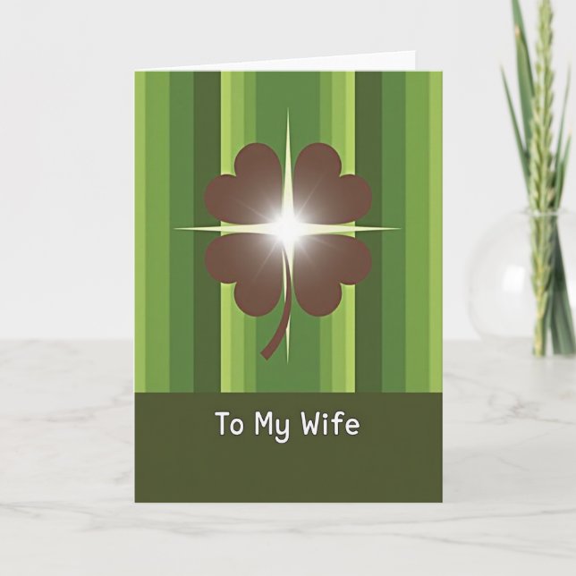 Lucky Love To My Wife Card (Front)