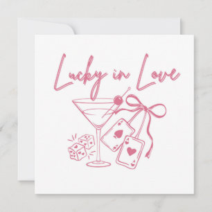 Lucky Love Vegas Casino Bachelorette Bridal Party Invitation