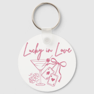 Lucky Love Vegas Casino Bachelorette Bridal Party Keychain