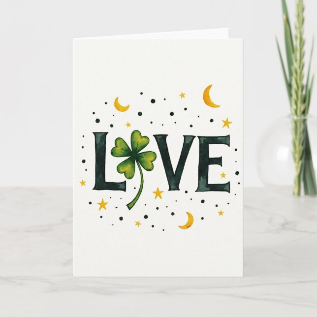Lucky Love Watercolor Art Card (Front)