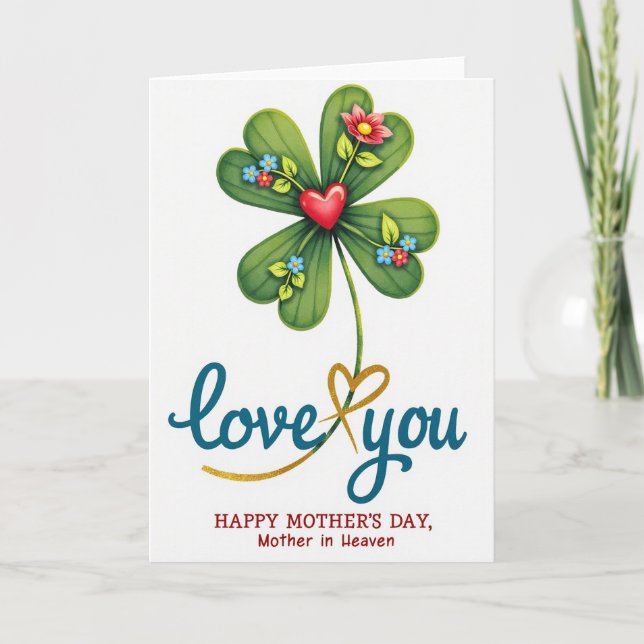 Lucky Love You Mothers Day Art Card (Front)