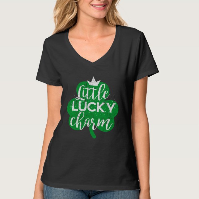 Lucky Luck Cute Irish Ireland St Patricks  Drinkin T-Shirt (Front)