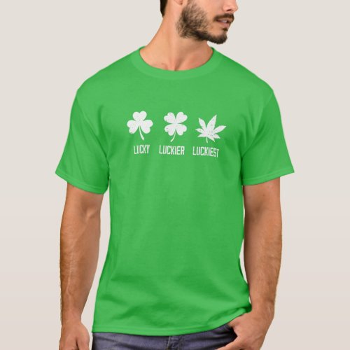 Lucky Luckier Luckiest Funny St Patricks Day 2022 T_Shirt