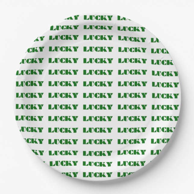 Lucky Lucky Paper Plates (Front)