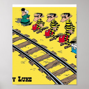 lucky luke daltons anime tv movie yellow child esc poster