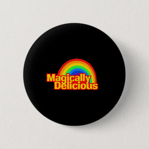 Lucky Magically Delicious St. Patricks Day Rainbow Button