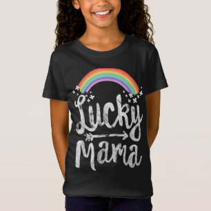 Lucky Mama Family St Patricks Day Mom Mother's Day T-Shirt